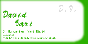 david vari business card